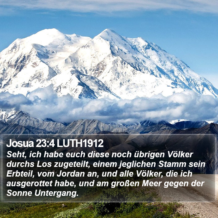 Josua 23:4 LUTH1912 Bible Study