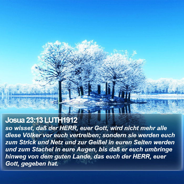Josua 23:13 LUTH1912 Bible Study