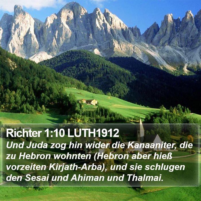 Richter 1:10 LUTH1912 Bible Study