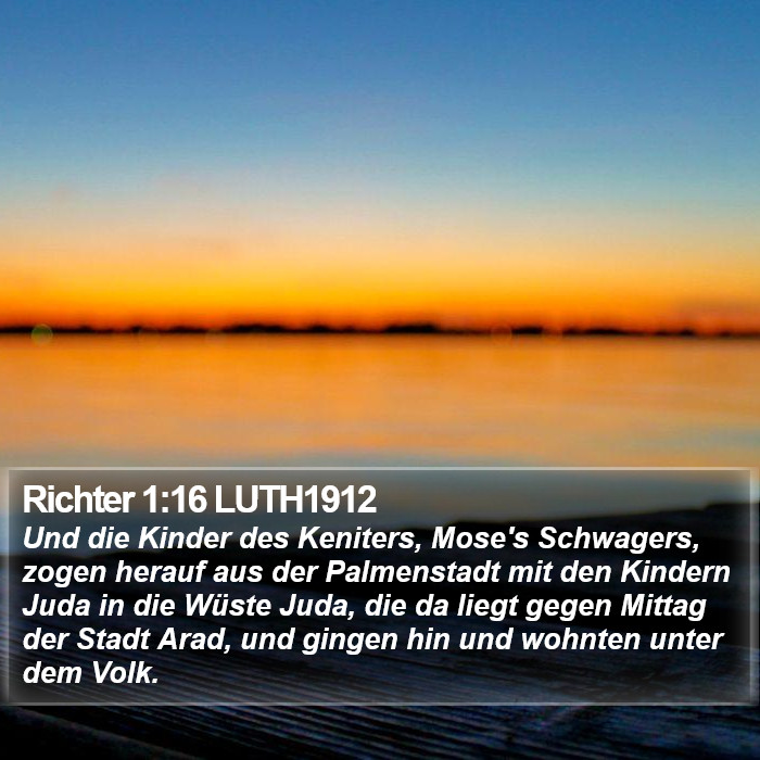 Richter 1:16 LUTH1912 Bible Study