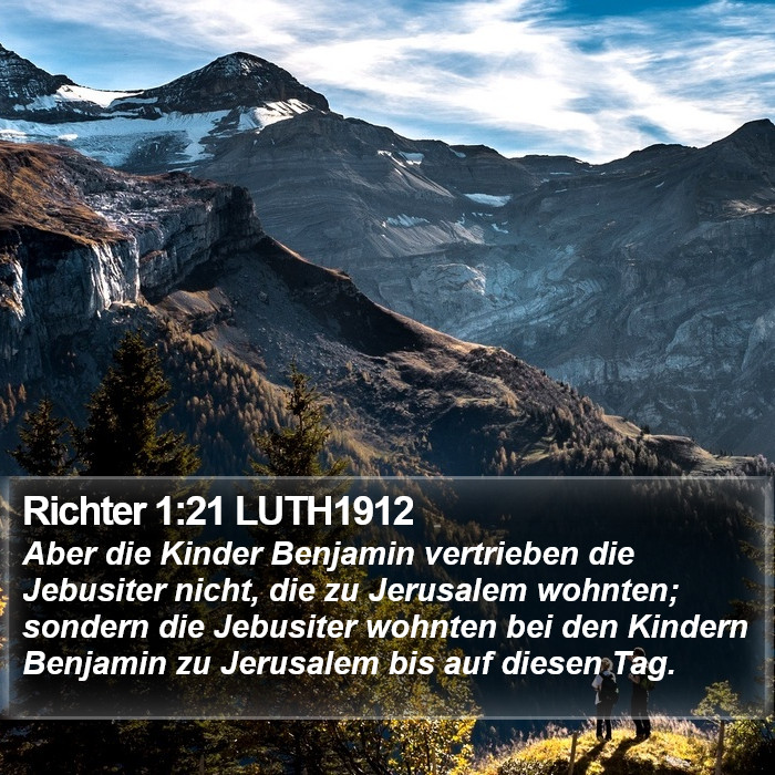 Richter 1:21 LUTH1912 Bible Study