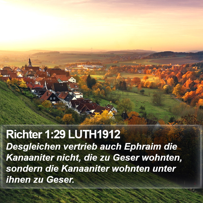 Richter 1:29 LUTH1912 Bible Study