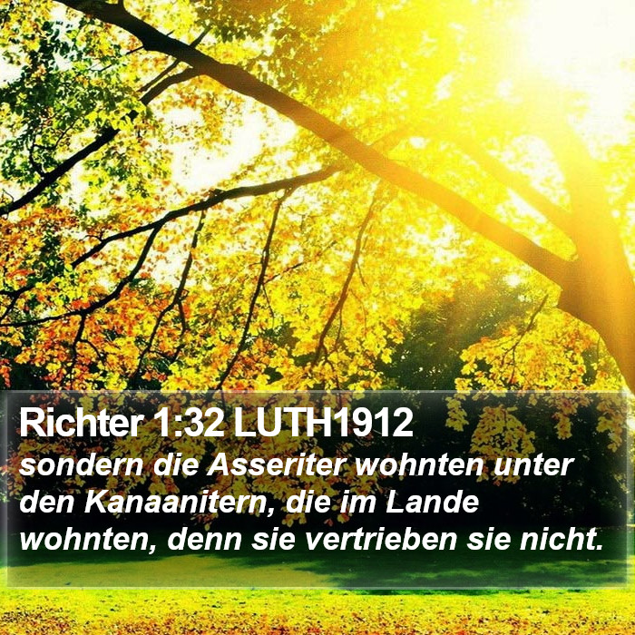 Richter 1:32 LUTH1912 Bible Study