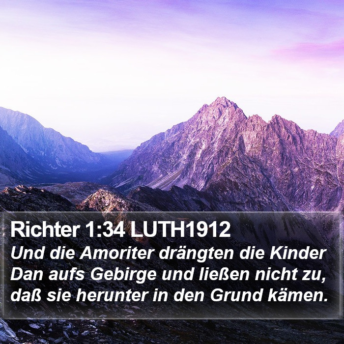 Richter 1:34 LUTH1912 Bible Study