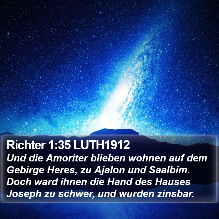 Richter 1:35 LUTH1912 Bible Study