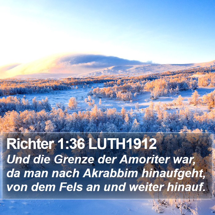 Richter 1:36 LUTH1912 Bible Study