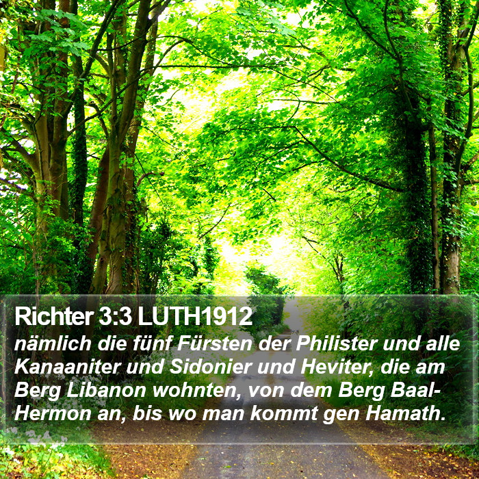 Richter 3:3 LUTH1912 Bible Study