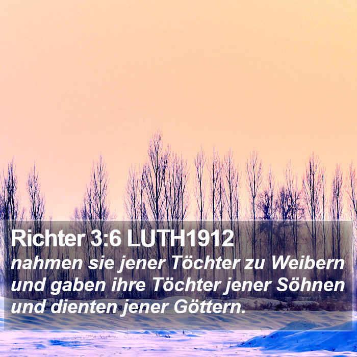 Richter 3:6 LUTH1912 Bible Study
