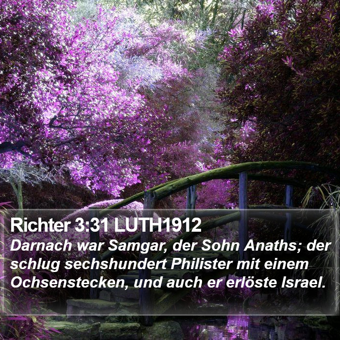 Richter 3:31 LUTH1912 Bible Study