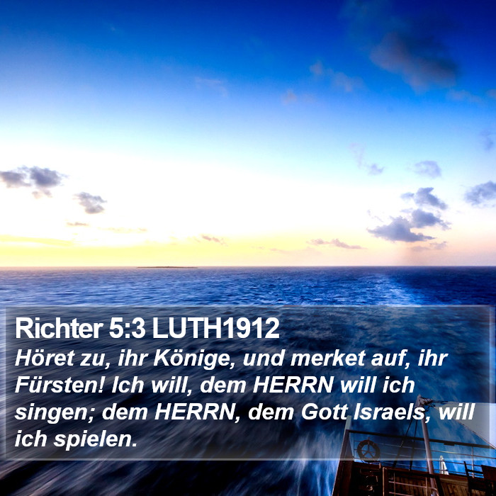 Richter 5:3 LUTH1912 Bible Study