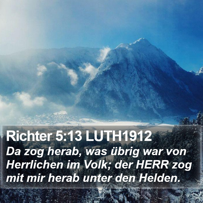 Richter 5:13 LUTH1912 Bible Study