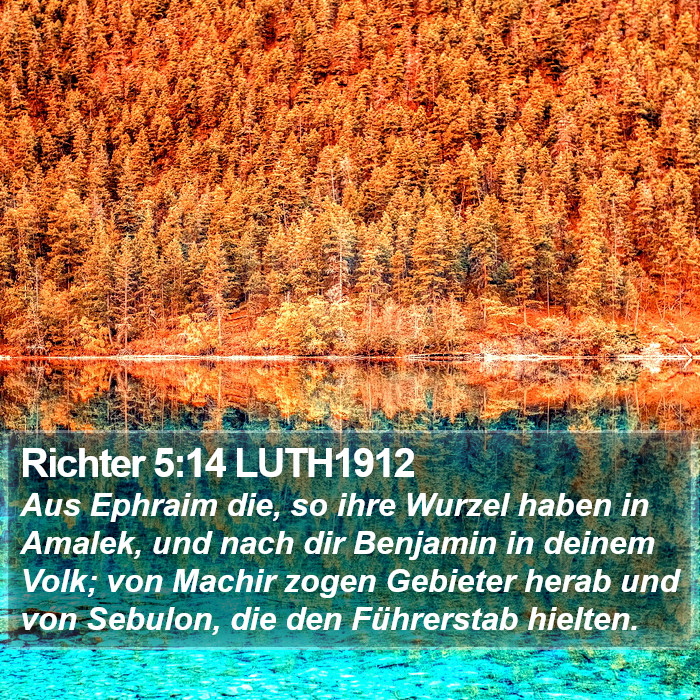 Richter 5:14 LUTH1912 Bible Study