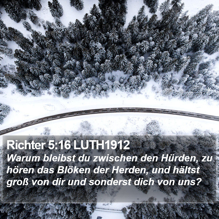 Richter 5:16 LUTH1912 Bible Study