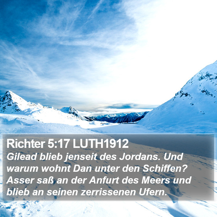 Richter 5:17 LUTH1912 Bible Study