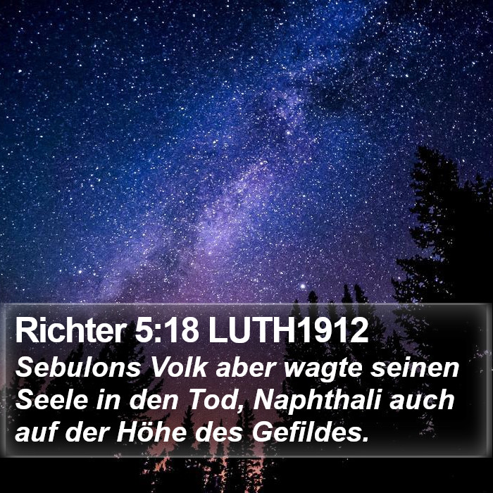 Richter 5:18 LUTH1912 Bible Study