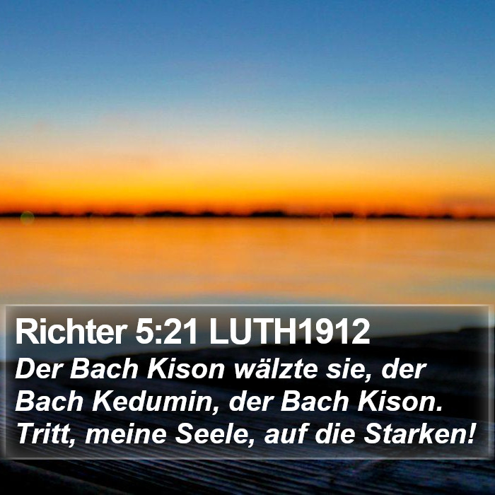 Richter 5:21 LUTH1912 Bible Study