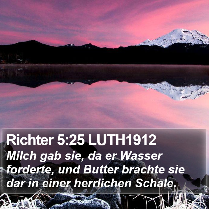 Richter 5:25 LUTH1912 Bible Study