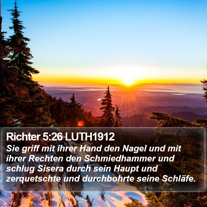 Richter 5:26 LUTH1912 Bible Study