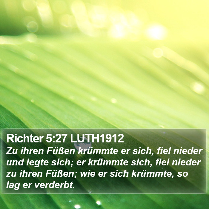 Richter 5:27 LUTH1912 Bible Study