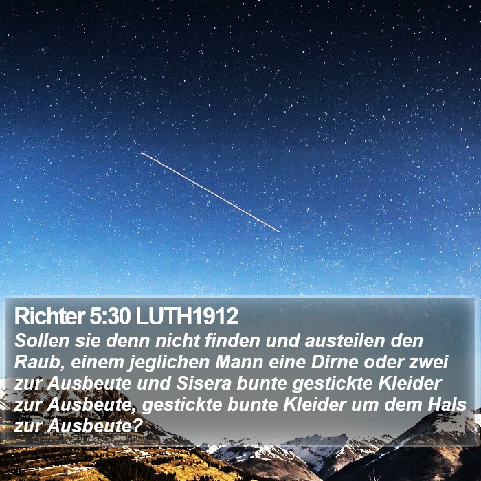 Richter 5:30 LUTH1912 Bible Study