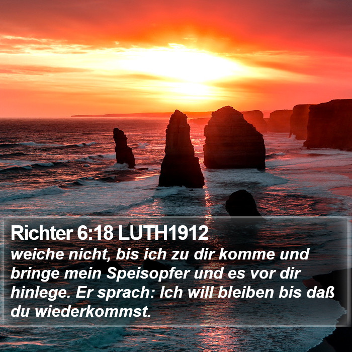 Richter 6:18 LUTH1912 Bible Study