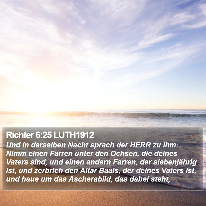 Richter 6:25 LUTH1912 Bible Study