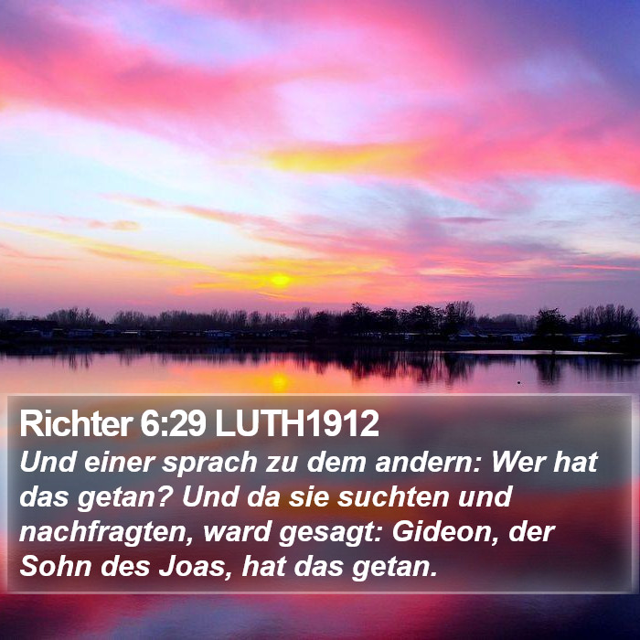Richter 6:29 LUTH1912 Bible Study