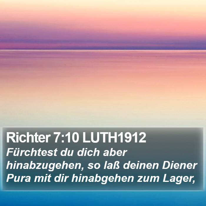 Richter 7:10 LUTH1912 Bible Study