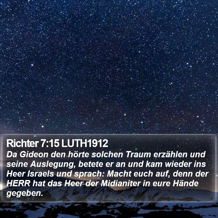 Richter 7:15 LUTH1912 Bible Study