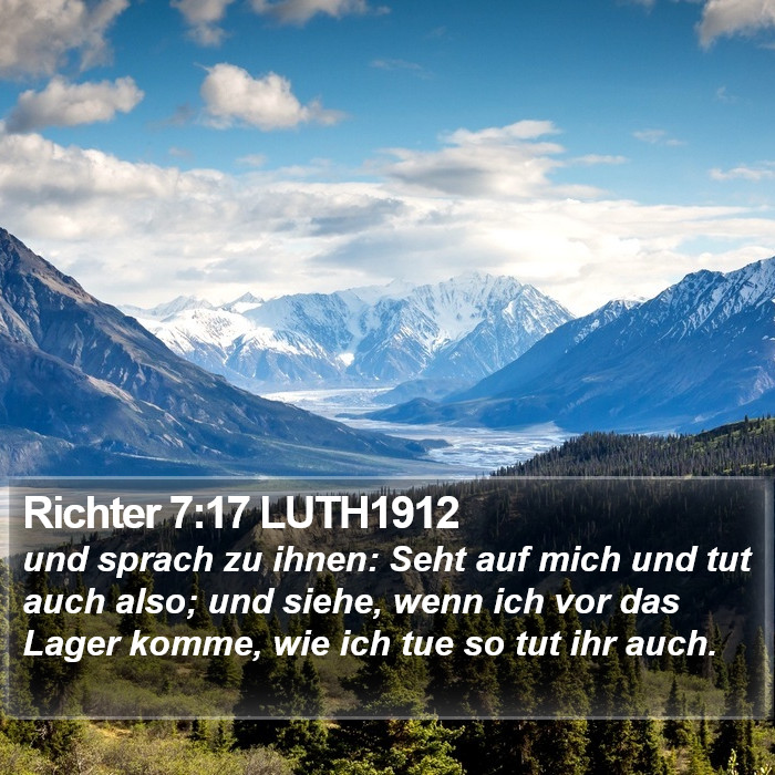 Richter 7:17 LUTH1912 Bible Study