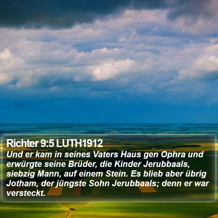 Richter 9:5 LUTH1912 Bible Study