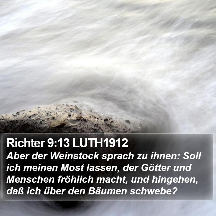 Richter 9:13 LUTH1912 Bible Study