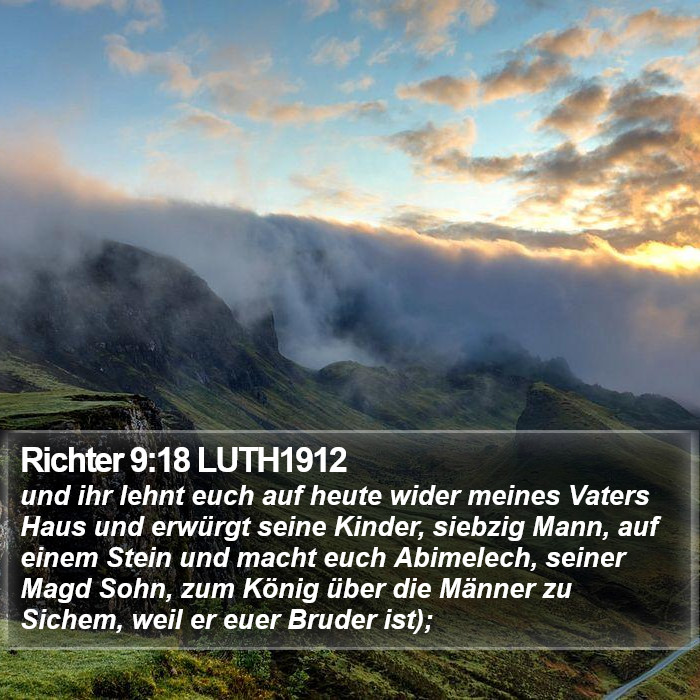 Richter 9:18 LUTH1912 Bible Study