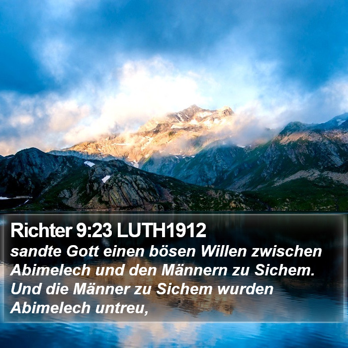 Richter 9:23 LUTH1912 Bible Study