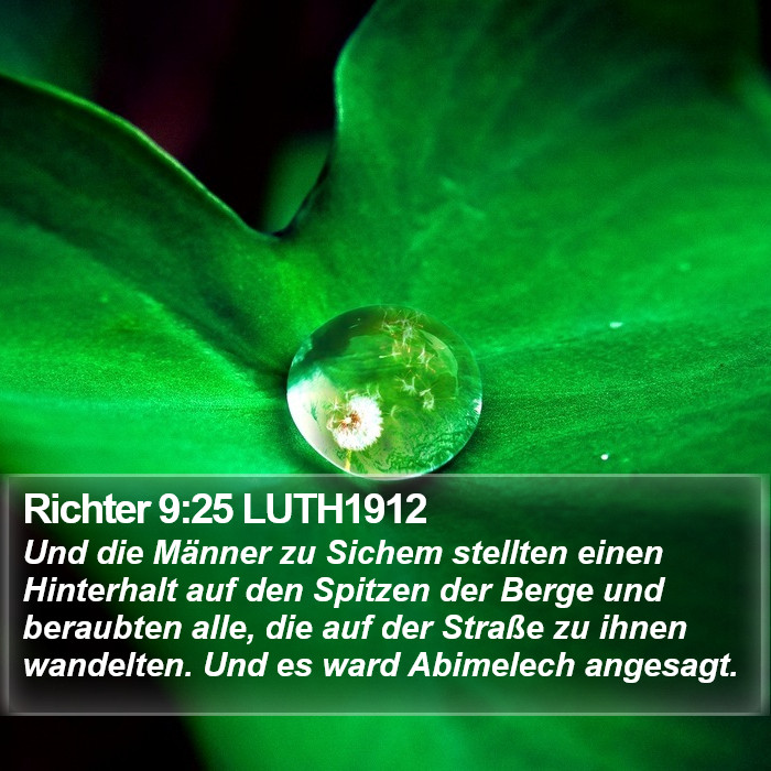 Richter 9:25 LUTH1912 Bible Study