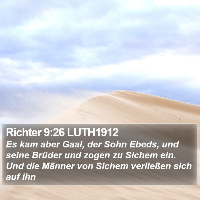 Richter 9:26 LUTH1912 Bible Study