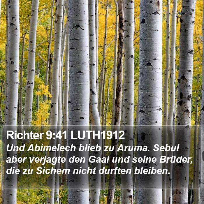 Richter 9:41 LUTH1912 Bible Study