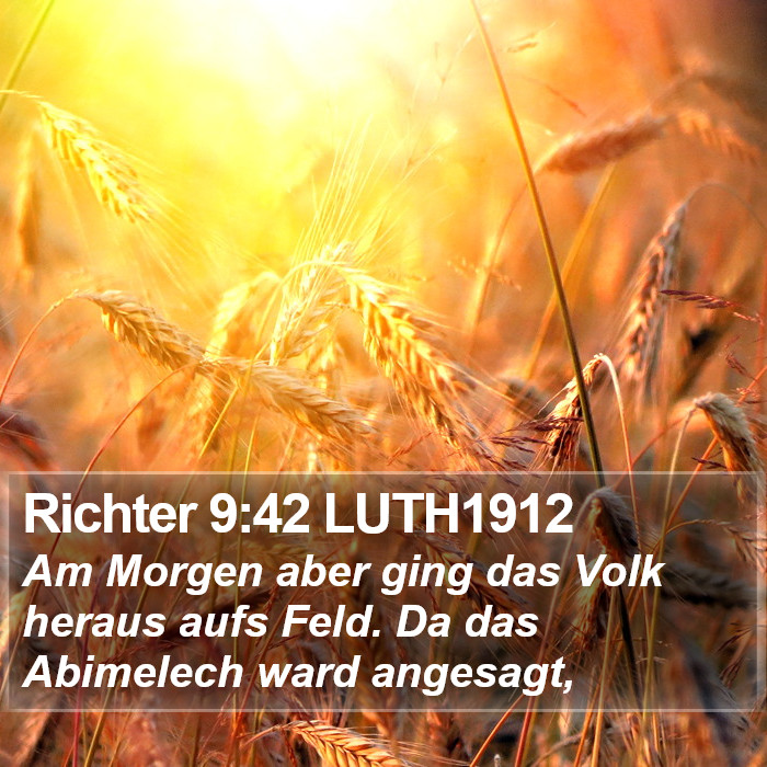 Richter 9:42 LUTH1912 Bible Study