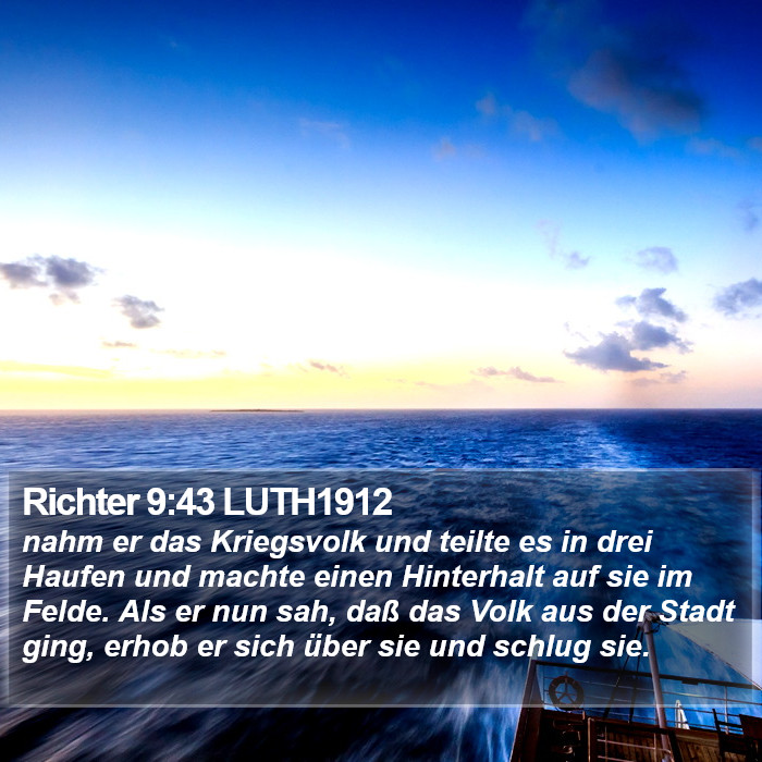 Richter 9:43 LUTH1912 Bible Study