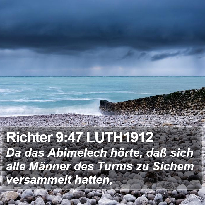 Richter 9:47 LUTH1912 Bible Study