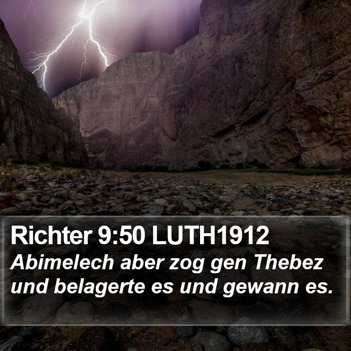 Richter 9:50 LUTH1912 Bible Study