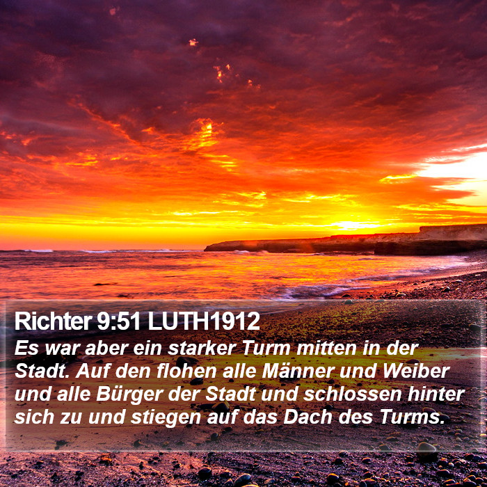 Richter 9:51 LUTH1912 Bible Study