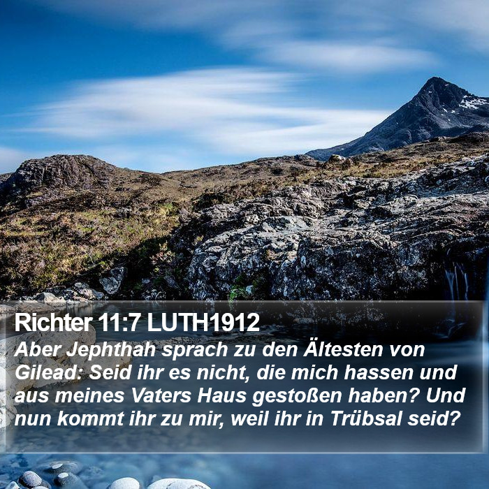 Richter 11:7 LUTH1912 Bible Study