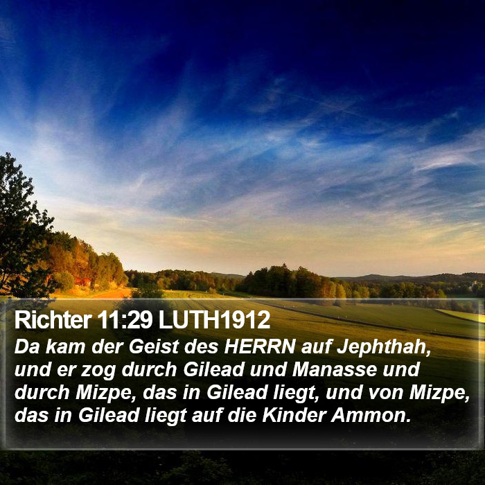 Richter 11:29 LUTH1912 Bible Study