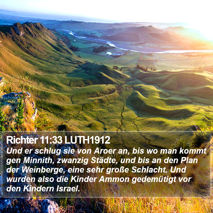 Richter 11:33 LUTH1912 Bible Study