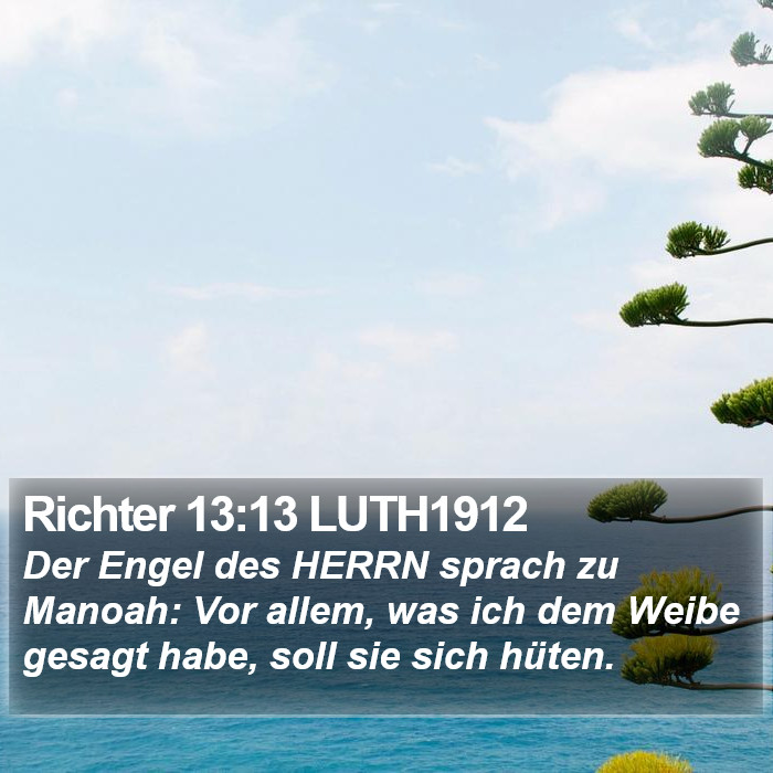 Richter 13:13 LUTH1912 Bible Study