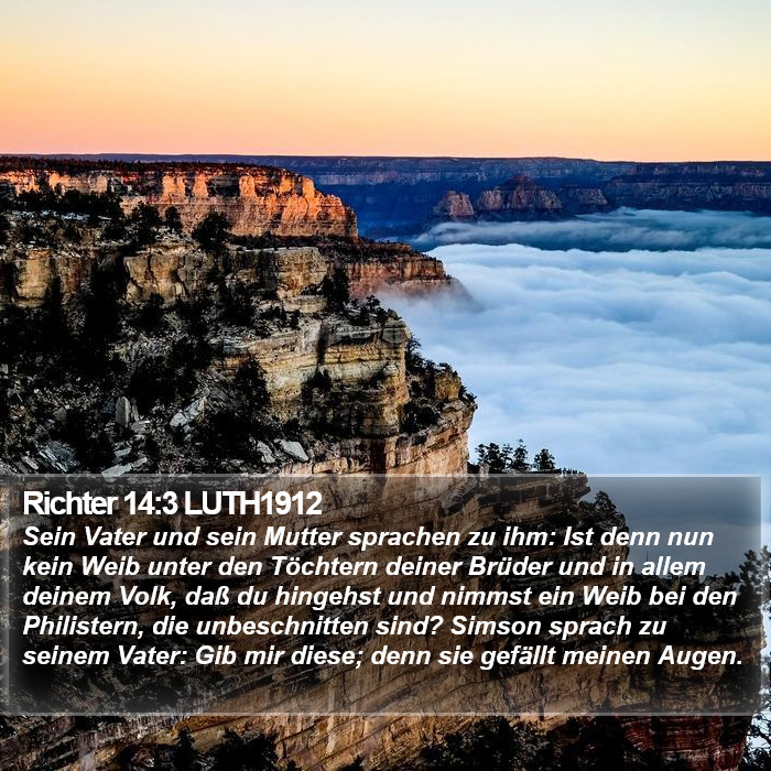 Richter 14:3 LUTH1912 Bible Study