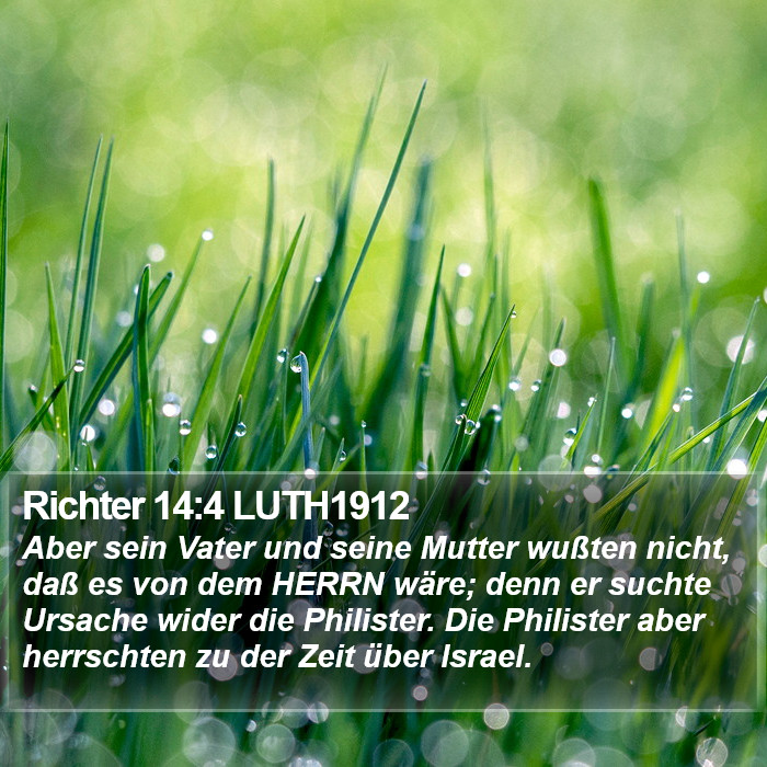 Richter 14:4 LUTH1912 Bible Study
