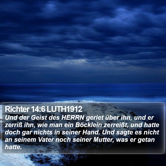Richter 14:6 LUTH1912 Bible Study