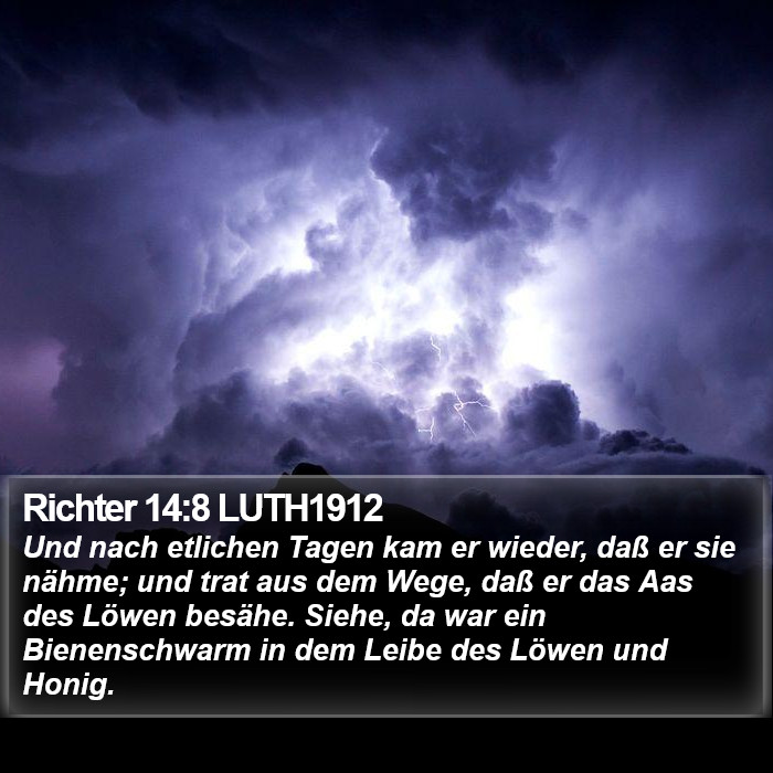 Richter 14:8 LUTH1912 Bible Study